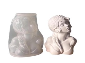 Molde silicona mujer trenzas